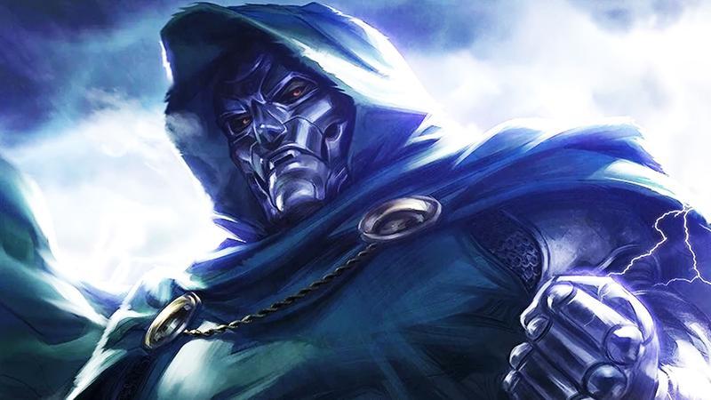 Doctor Doom in his armor and his green cloak.