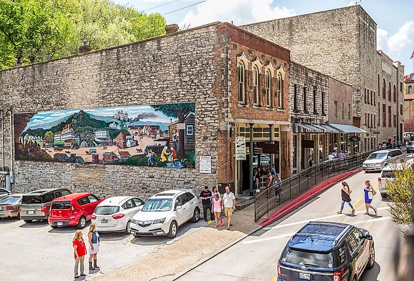 Main Street in Eureka Springs, Arkansas.