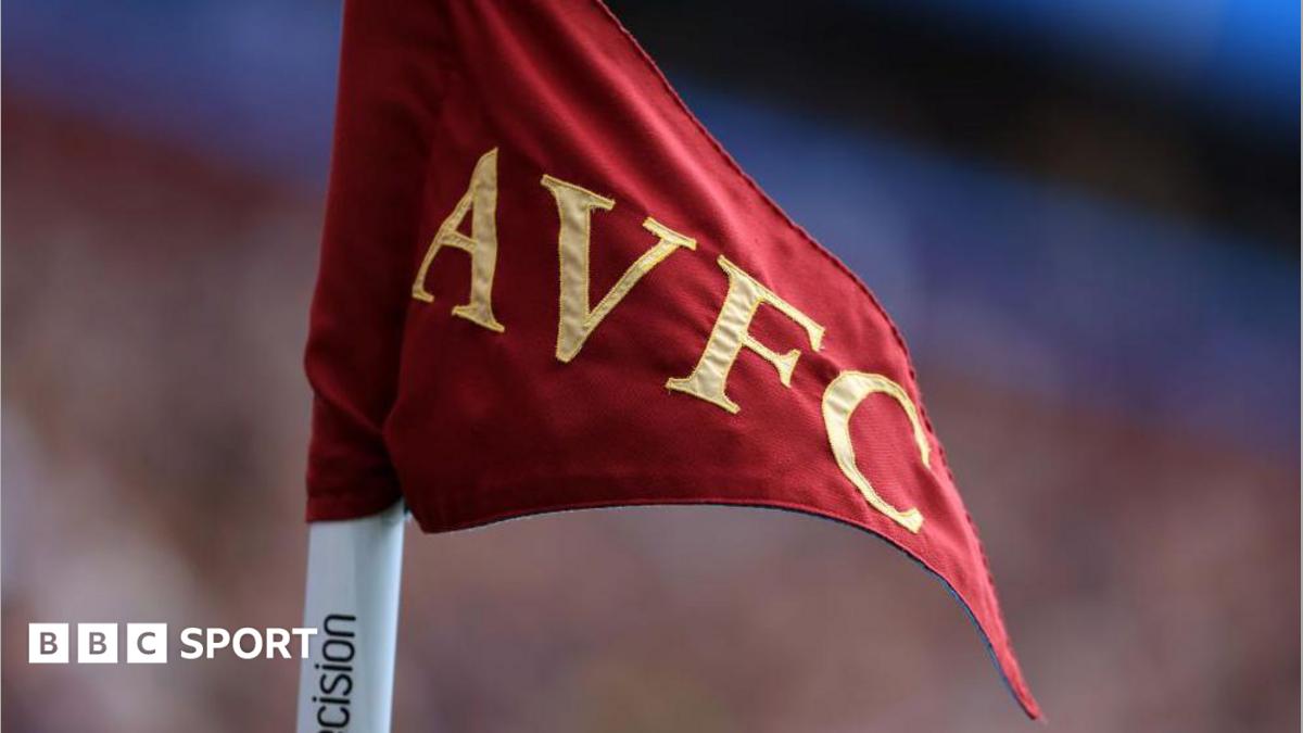 A corner flag with the Aston Villa initials displayed on it