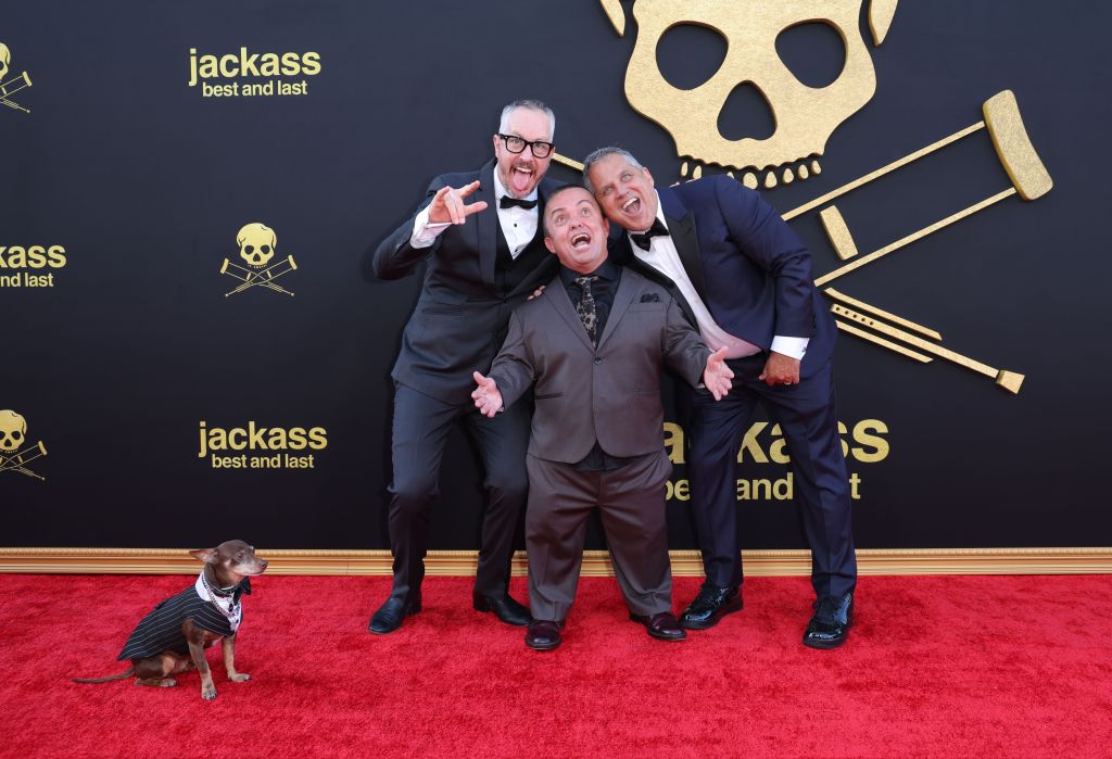 Ehren McGhehey, Jason Acuna, Jeff Tremaine at the 'Jackass Best and Last' Film Premiere in Los Angeles.
