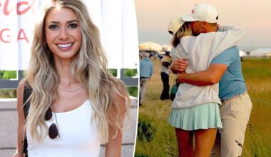 Wyndham Clark’s girlfriend Emily Tanner wears blue skirt in US Open embrace