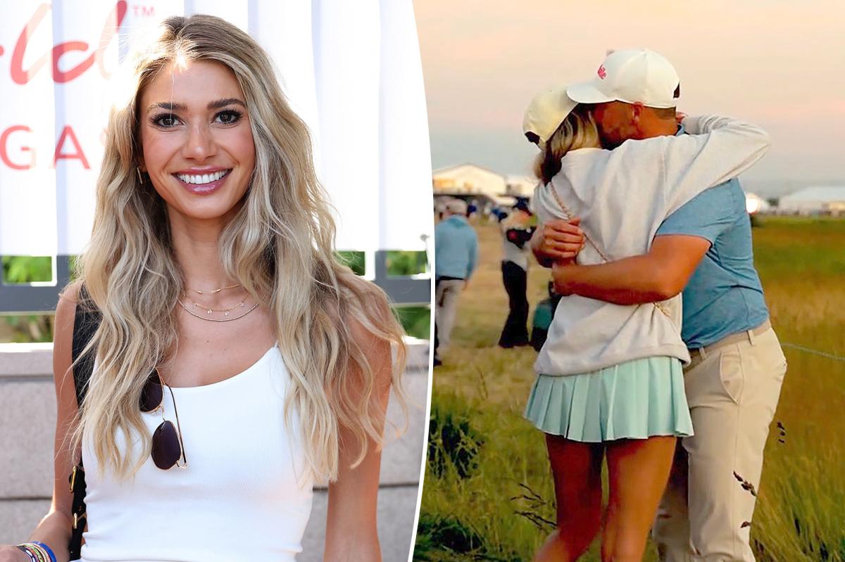 Wyndham Clark’s girlfriend Emily Tanner wears blue skirt in US Open embrace
