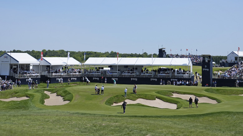 A general view of the ninth green during the third round of the U.S. Women's Open presented by Ally 2025 at Erin Hills Golf Course on May 31, 2025 in Erin, Wisconsin.