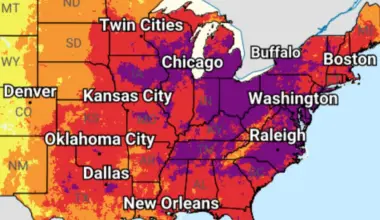 extreme heat risk map for central and eastern USA through July 4, 2026