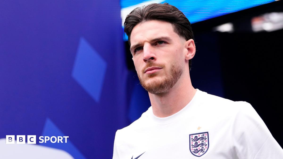 Declan Rice of England looks on during the FIFA World Cup 2026 Group L match between Panama and England at New York New Jersey Stadium
