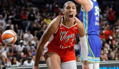 A'ja Wilson scores 32 points as the Aces beat the Wings 99-84 to avoid a sweep :: WRAL.com