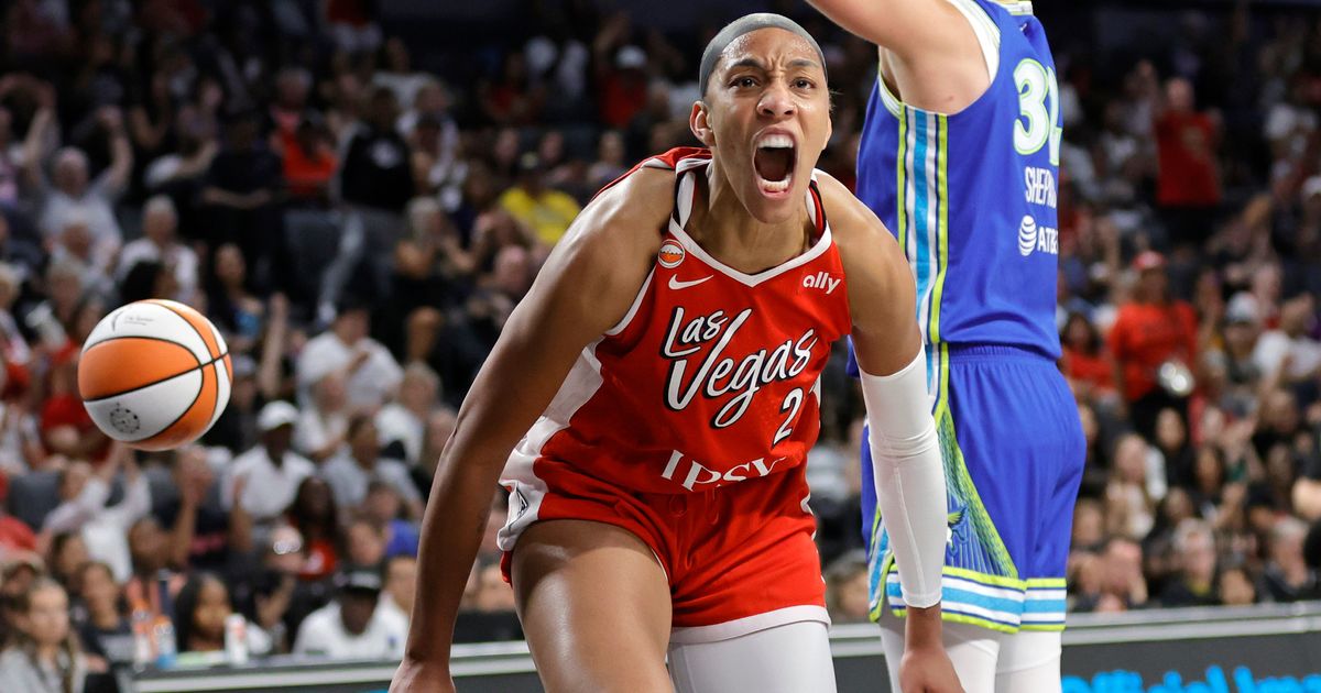 A'ja Wilson scores 32 points as the Aces beat the Wings 99-84 to avoid a sweep :: WRAL.com