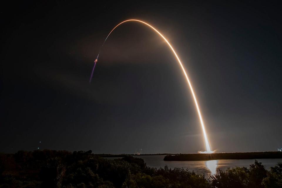 A SpaceX rocket launch