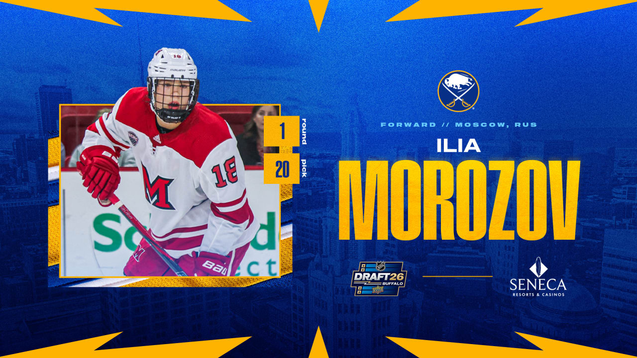 Sabres select forward Morozov with 20th pick in NHL Draft