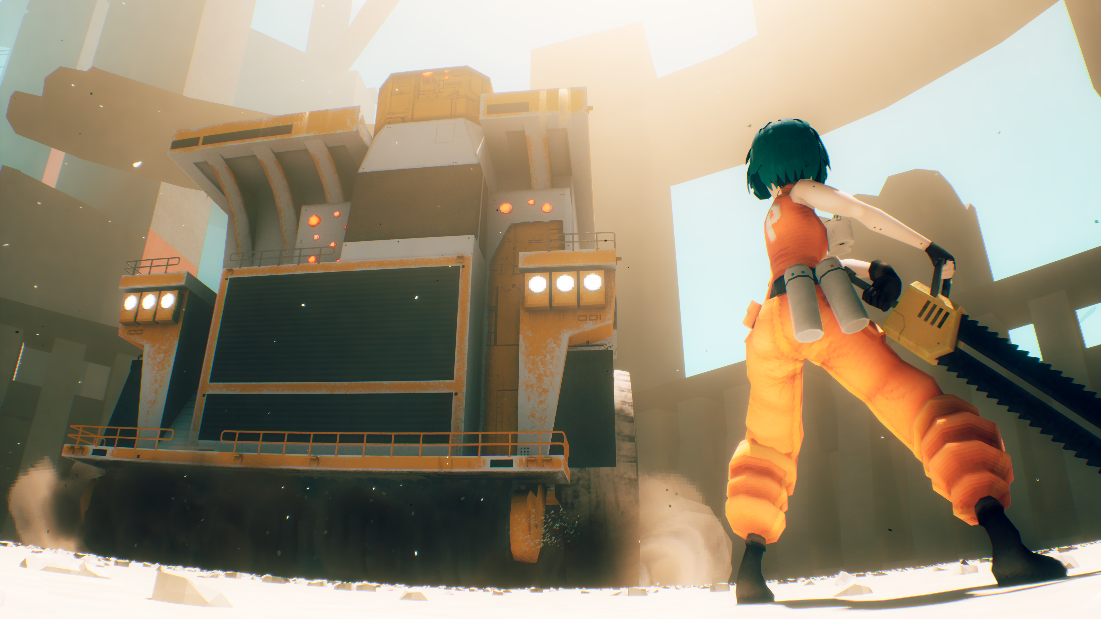 Game screens, stylised platforming world