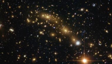 Some of the earliest galaxies that cosmologists have yet to detect. Credit: ESA/Hubble, NASA, HST Frontier Fields.