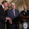 Republicans voice support for McConnell after he froze at press conference