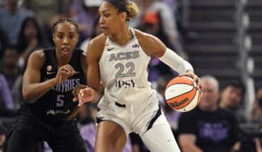 Wilson's 28 points, 15 rebounds leads Aces past Valkyries 91-81