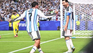 Messi ties men's World Cup goals record with first World Cup hat trick as Argentina tops Algeria