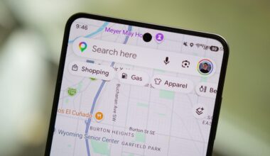 Google Maps search bar with the "Gas" button below it.