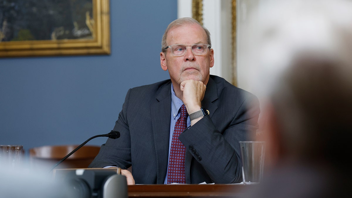 Rep. Morgan Griffith listens during a House Rules Committee meeting at the U.S. Capitol