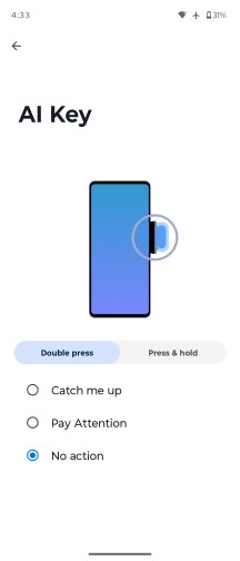 AI key - Motorola Razr Fold review