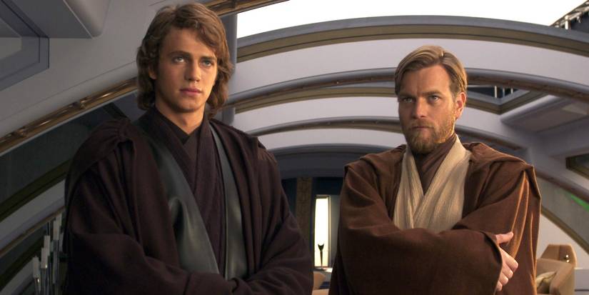 Hayden Christensen as Anakin Skywalker and Ewan McGregor as Obi-Wan Kenobi in 'Star Wars: Episode III – Revenge of the Sith'
