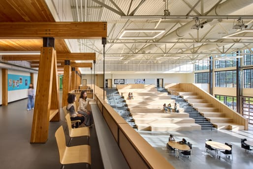 Mercer Middle School in Seattle, Washington by Bassetti Architects, A Design Studio of HMC Architects. Image credit: Aranisse Smith-Njigba