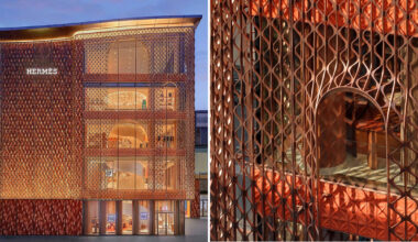 Hermès beijing flagship wrapped in a ceramic veil by mamou-mani