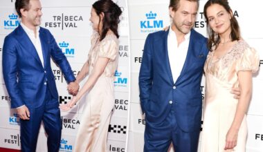Joshua Jackson, Katie Holmes gush over relationship, hold hands on red carpet