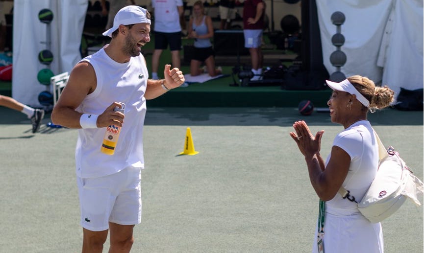 On Serena Williams and Grigor Dimitrov