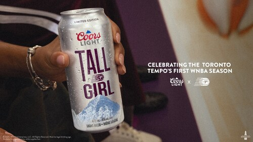 Coors Light Celebrates Toronto Tempo WNBA Partnership with Limited-Edition “Tall Girl” Beer Can