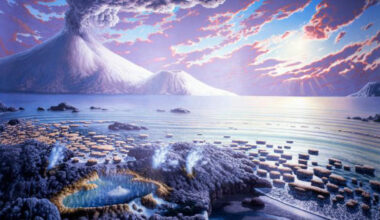 Early Earth. Image credit: Peter Sawyer / Smithsonian Institution.