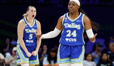 Paige Bueckers and the Dallas Wings face the Golden State Valkyries.