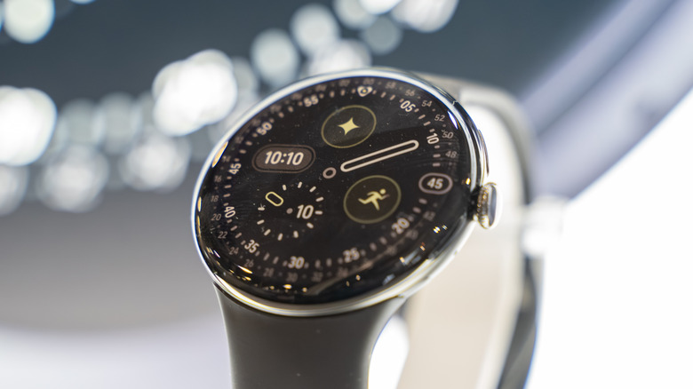 A picture of a brand new Google Pixel Watch 4