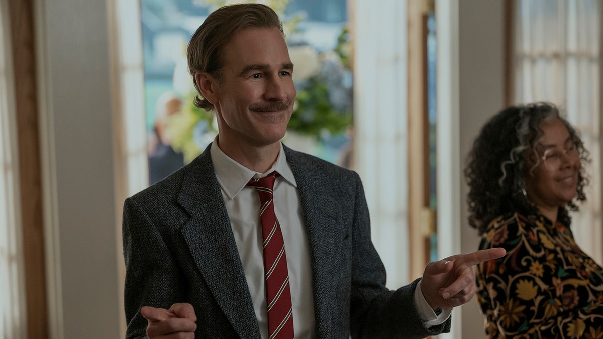 James Van Der Beek in a scene in Elle.