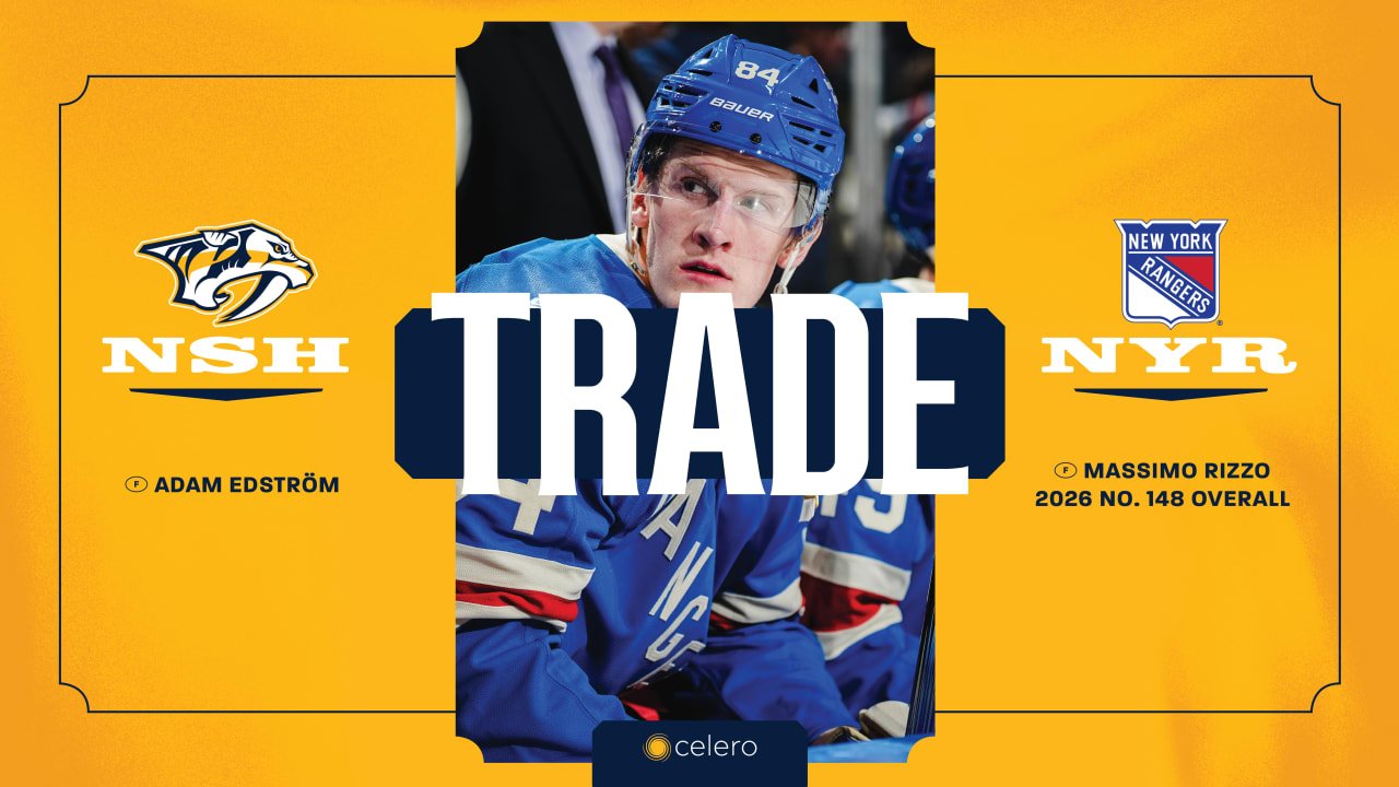 Predators Acquire Adam Edstrom From NY Rangers