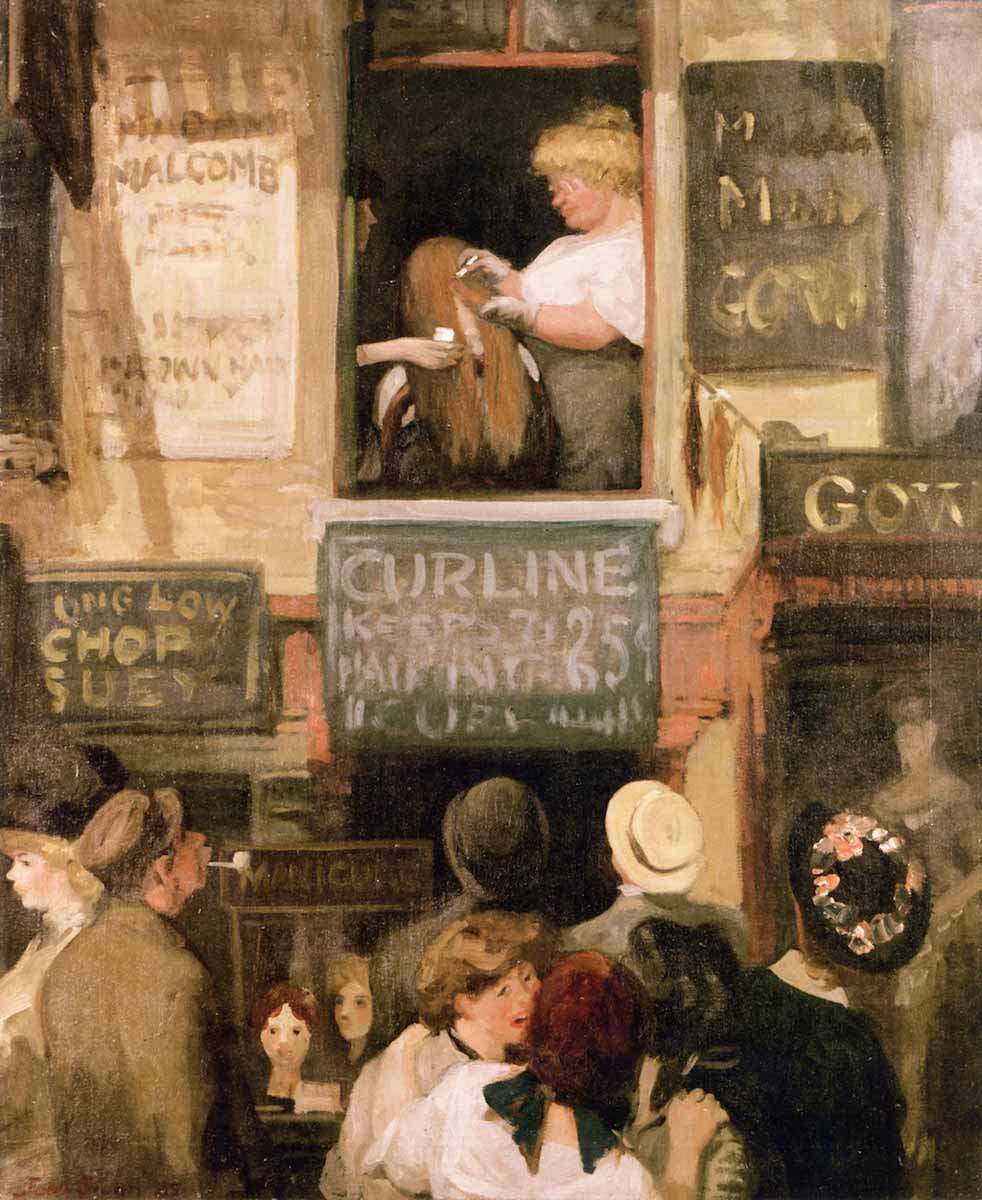 john sloan hairdressers window