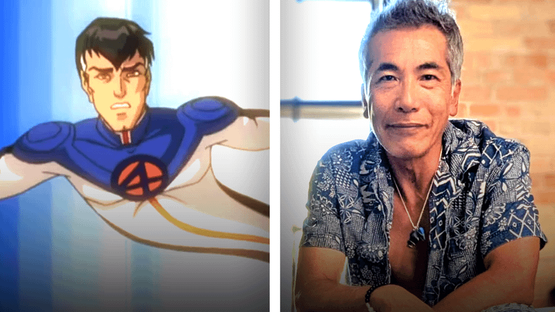 Animated Reed Richards and Hiro Kanagawa.