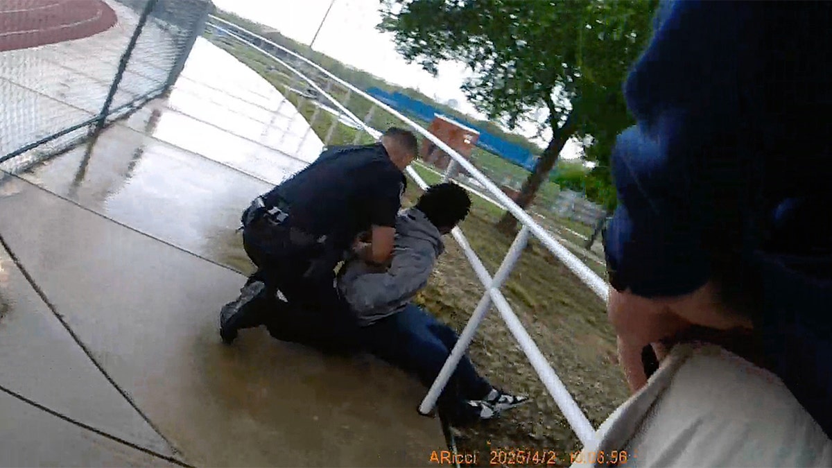 Bodycam video released Friday from Collin County Court in Texas shows Karmelo Anthony placed in handcuffs moments after the fatal stabbing of Austin Metcalf.