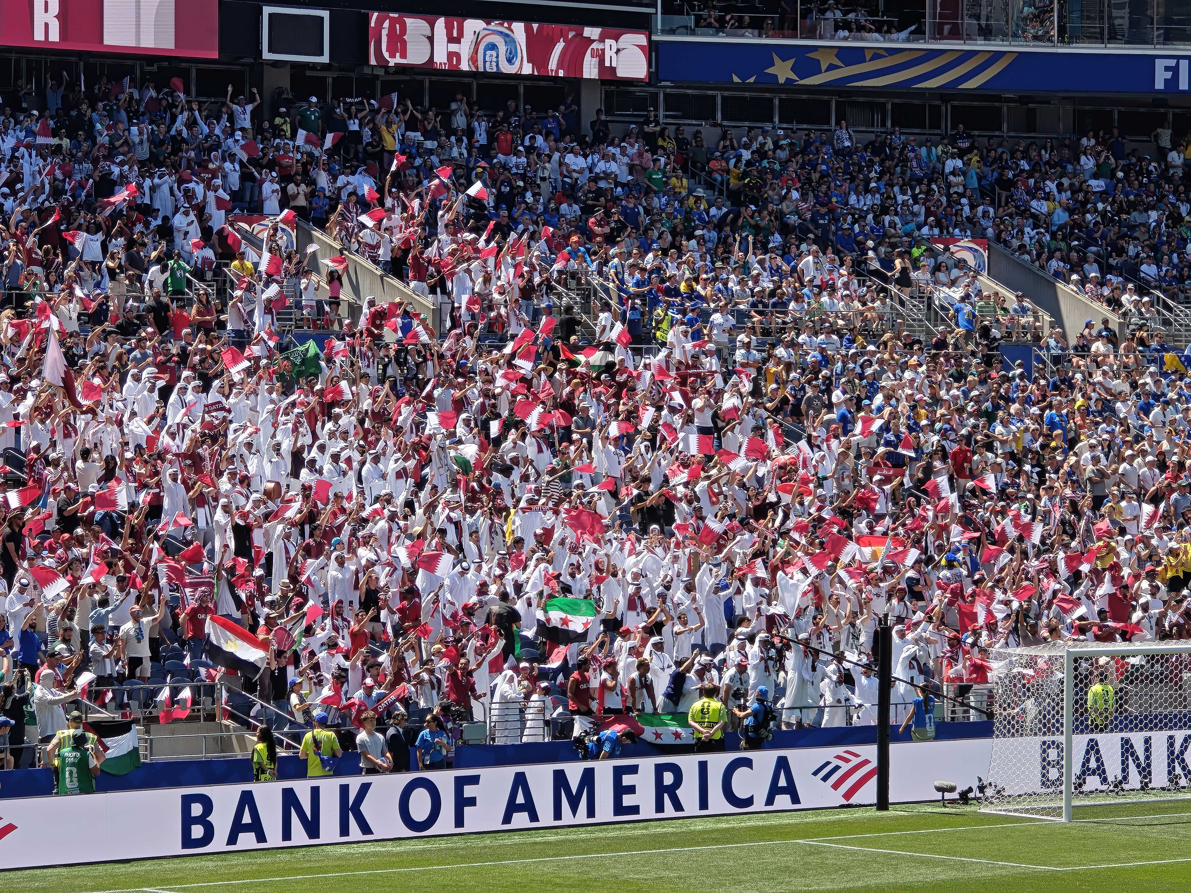 Spectators in the stands