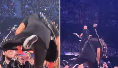 Metallica's Kirk Hammett Took A Tumble Onstage During Last Night's Show In Dublin, Ireland