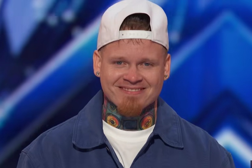 Luke Taleno performs in the Auditions of "America's Got Talent" season 21.
