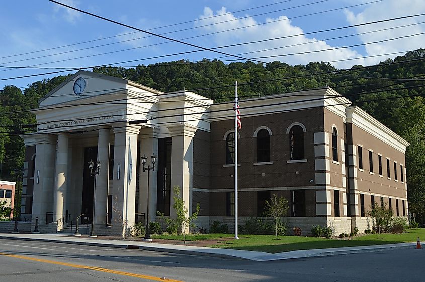 The Martin County Government Center in Inez, Kentucky