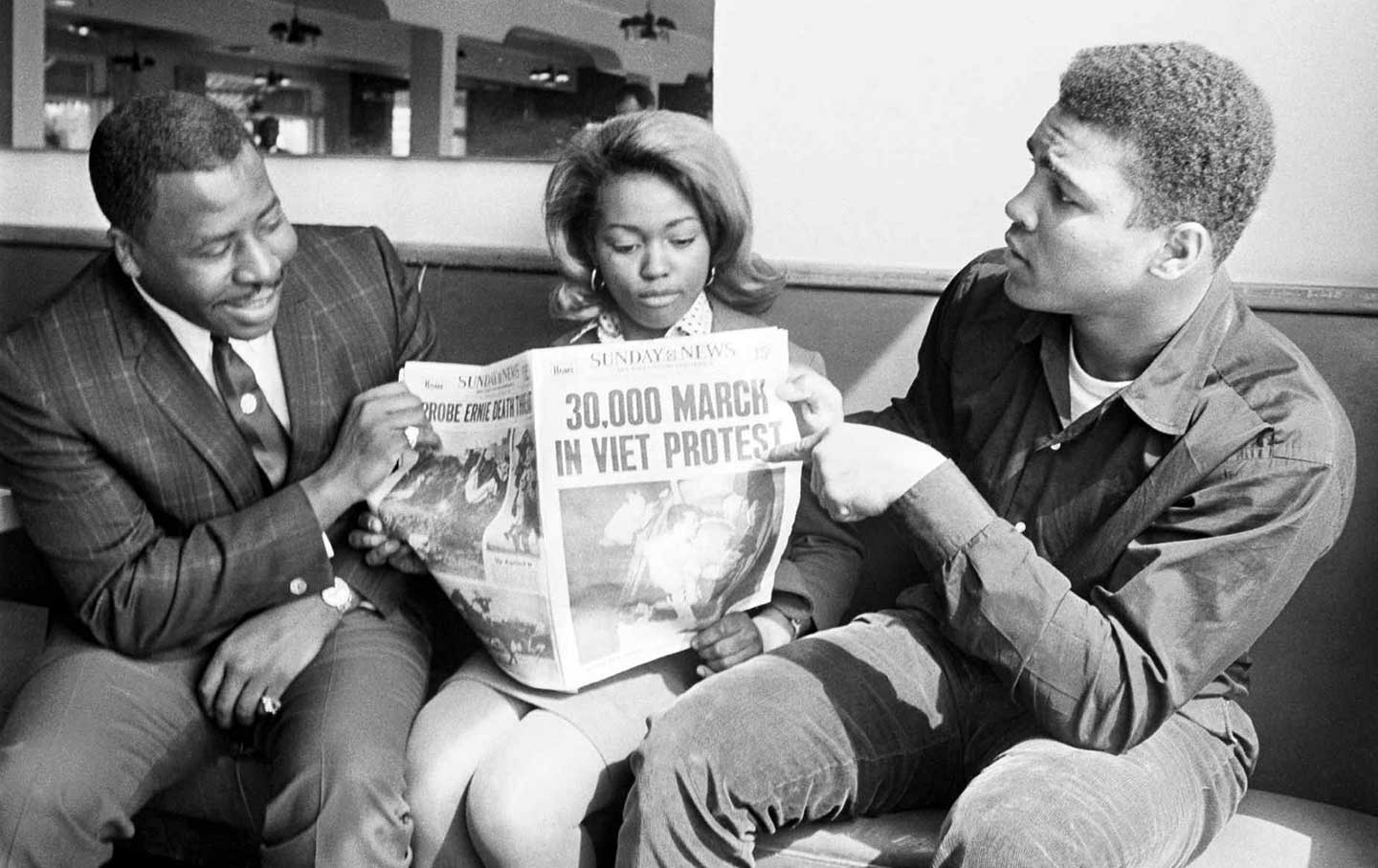 Muhammad Ali in 1966, the year he refused the Vietnam War draft and filed for conscientious objector status.