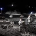 Artist’s rendering depicting astronauts, habitats, rovers, power systems, and cargo operations supporting sustained human activities at the Moon Base. Image Courtesy of NASA Building on the Moon: NASA's Architectural Strategy for Permanent Lunar Habitation - Image 3 of 8