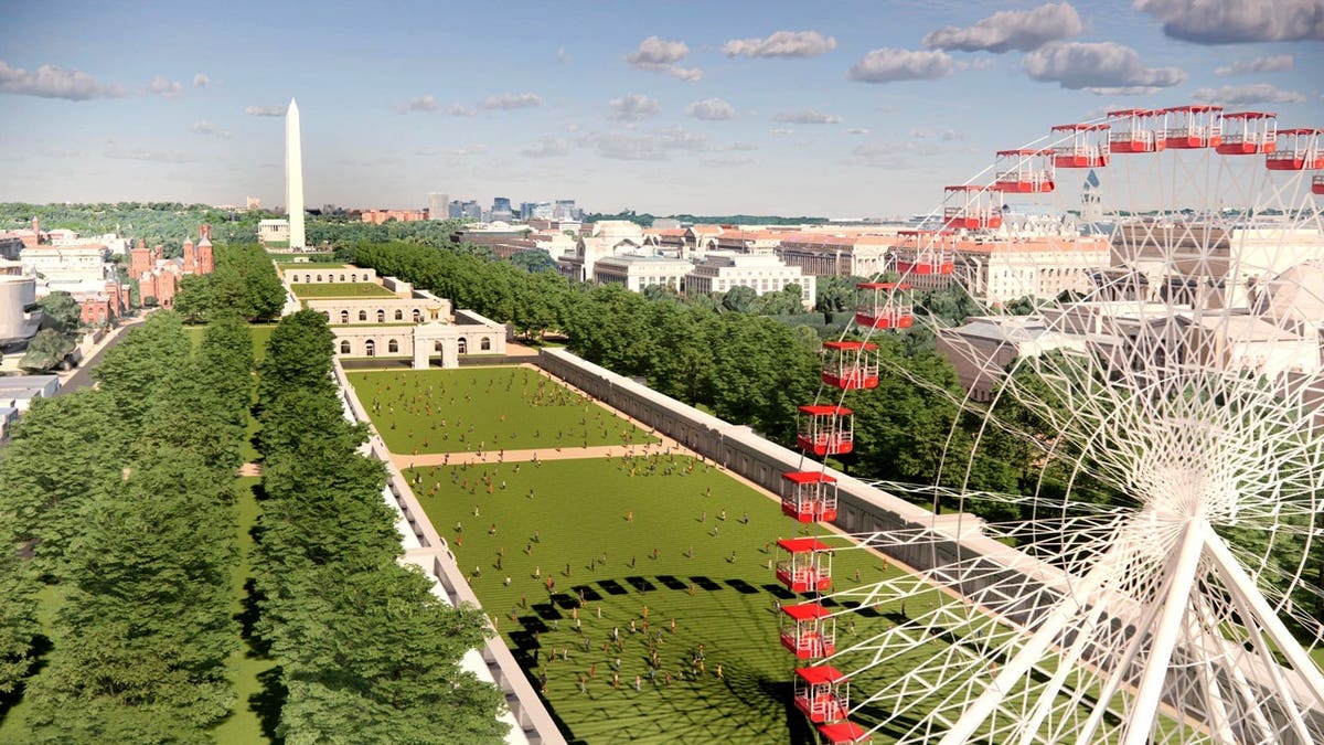 rending of ferris wheel for american state fair