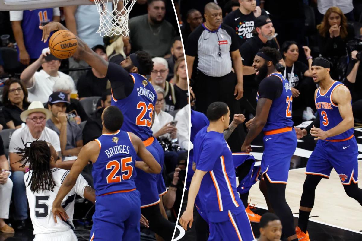 Mitchell Robinson'sdefense makes difference for Knicks in NBA Finals Game 2