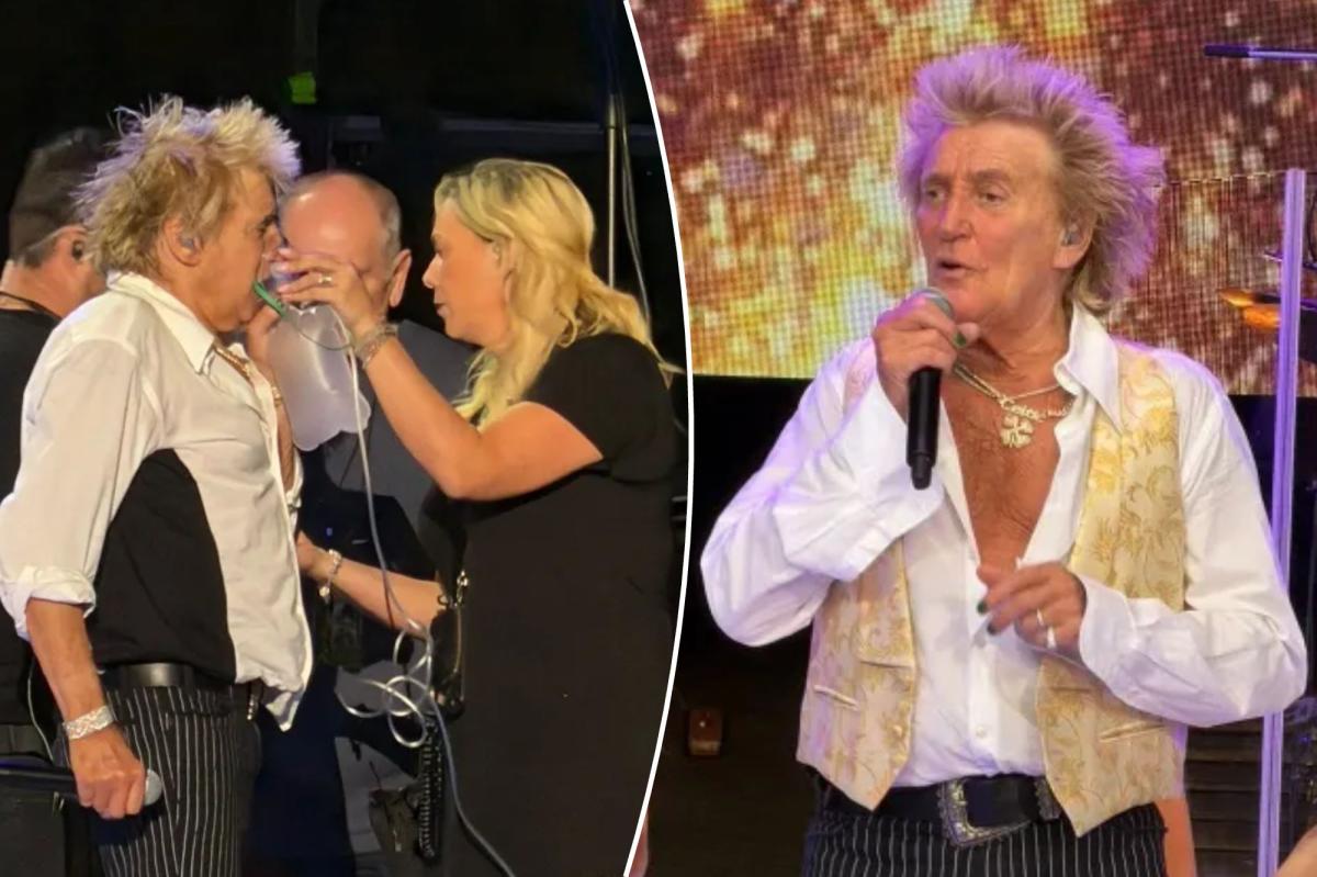 Rod Stewart, 81, stops Utah concert to use oxygen tank onstage after nearly fainting