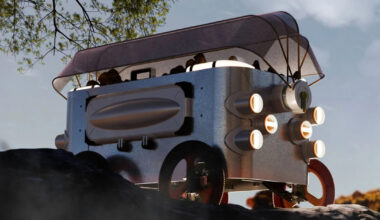 nicolas nielsen designs self-driving HYVE beehive to pollinate cities