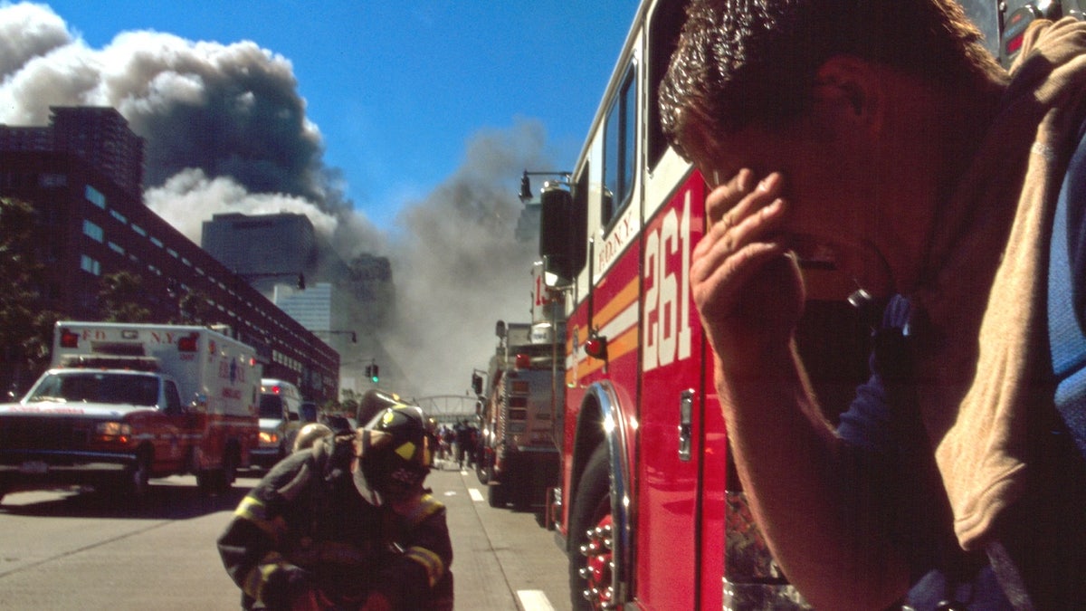 Firefighter on WTC site