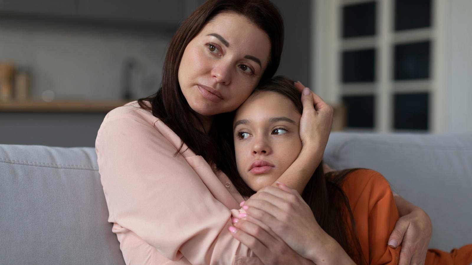 woman holding a child
