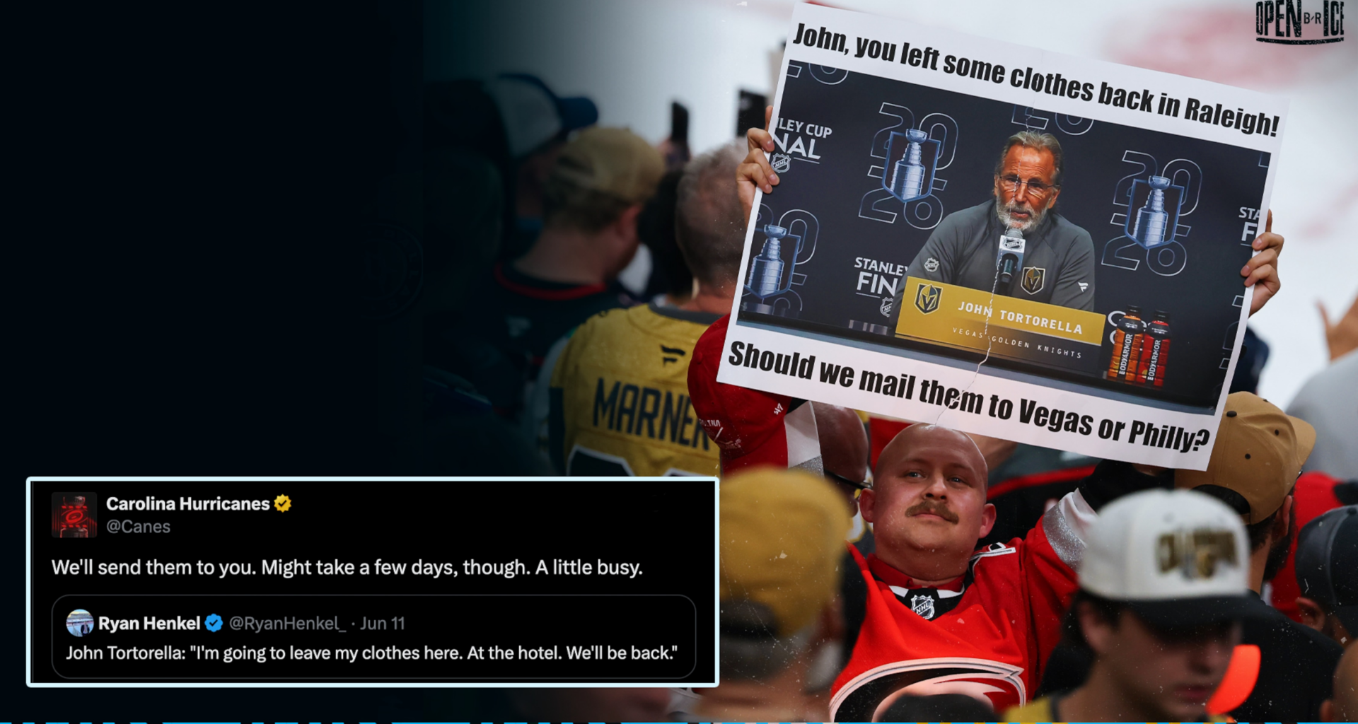 Hurricanes Troll Golden Knights' John Tortorella Over NHL Stanley Cup Final Quote