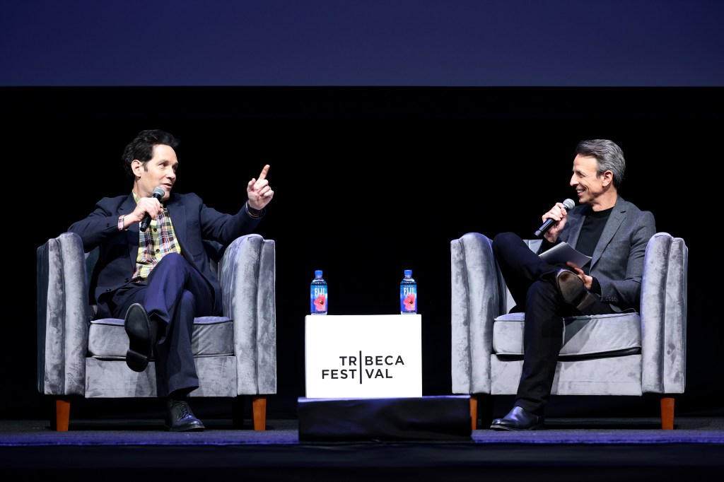 Paul Rudd and Seth Meyers attend the 2026 Tribeca Festival 