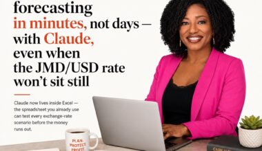 Cash flow forecasting in minutes, not days — with Claude, even when the JMD/USD rate won’t sit still